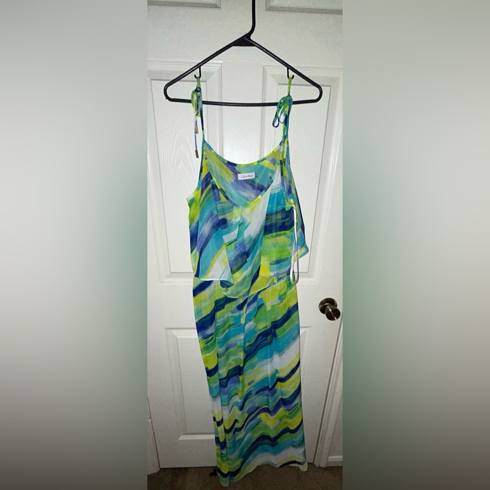 Calvin Klein flowy cover up dress
